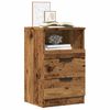 vidaXL Nachtkastje 40x36x65 cm bewerkt hout oud houtkleurig