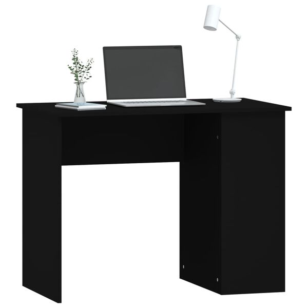 vidaXL Bureau 100x55x75 cm bewerkt hout zwart