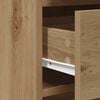 vidaXL Dressoir met lade Artisan Eiken 40 x 40,5 x 75 cm Bewerkt hout