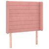 vidaXL Boxspring met matras en LED fluweel roze 90x190 cm