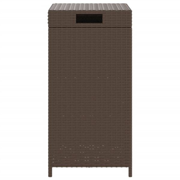vidaXL Afvalbak 40x40x80 cm poly rattan bruin