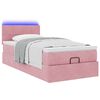 vidaXL Ottoman bed met matras en LED's 100x200 cm fluweel roze