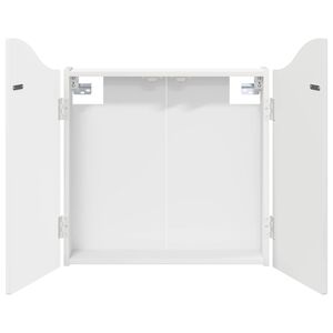 vidaXL Dartbord Kabinet Hoogglans Wit 56 x 12 x 63 cm Bewerkt hout