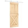 vidaXL Schuifdeur 80 x 210 cm Massief Grenenhout (Niet-Behandeld)