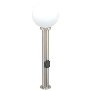 vidaXL Bolderarmatuur met stopcontact 80 cm RVS IP44