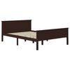 vidaXL Bedframe massief grenenhout donkerbruin 160x200 cm