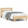 vidaXL Bedframe met hoofdbord zonder matras sonoma eiken 75x190 cm