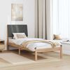 vidaXL Bedframe met hoofdeinde Bruin 75 x 190 cm Massief grenenhout