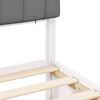 vidaXL Bedframe met Gevoerd Hoofdgedeelte Lichtgrijs 180 x 200 cm