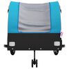 vidaXL Fietstrailer 45 kg ijzer zwart en blauw