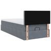 vidaXL Ottoman bed met matras en LED's 90x200cm fluweel donkergrijs
