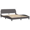 vidaXL Bedframe zonder matras "Zadar" kunstleer grijs 160x200 cm
