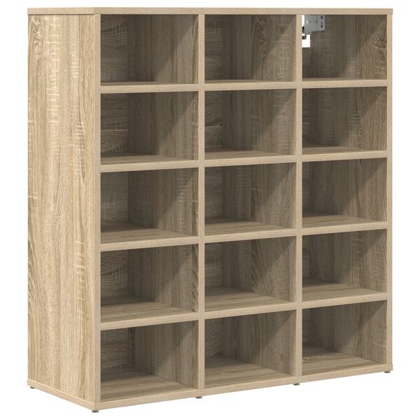vidaXL Schoenenkast Sonoma Eiken 77,5 x 30 x 83,5 cm Bewerkt hout