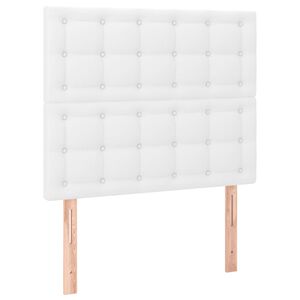 vidaXL Hoofdbord wit 80x5x118/128 cm kunstleer