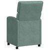 vidaXL Dining Stoelen met Wielen 2 pcs Zeegroen 58 x 65 x 98 cm