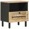 vidaXL Nachtkastje Naturel 40 x 33 x 46 cm Massief Mango Hout