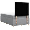 vidaXL Boxspring met matras stof lichtgrijs 120x200 cm