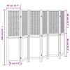 vidaXL Kamerscherm met 6 panelen massief paulowniahout wit