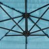 vidaXL Parasol met stalen paal 290x290x238 cm blauw