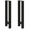 vidaXL Console tafelpoten 2 st 38x(72-73) cm staal zwart