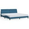 vidaXL Bedframe met LED zonder matras fluweel blauw 200x200 cm