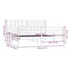 vidaXL Bedframe massief hout zwart 200x200 cm