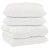 vidaXL Dekbed met Kussens 3 st Wit Microfiber en Dons Feather
