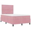vidaXL LED Box Spring Bed met matras Roze 120 x 200 cm Stof