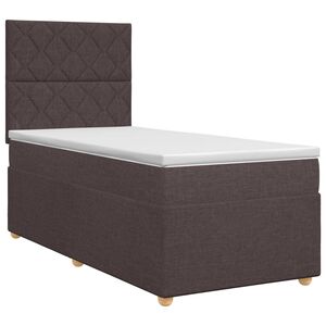 vidaXL Boxspringbed met matras Donkerbruin 80 x 200 cm Stof