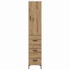 vidaXL Hoge kast Artisan Eiken 69,5 x 34 x 180 cm Bewerkt hout