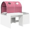 vidaXL Bed met Tunnel 3 st Wit en Roze Bewerkt hout