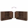 vidaXL Badkamermeubelset 3 pcs Bruin Eiken Bewerkt hout en metaal