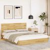 vidaXL Bedframe hoofdeinde zonder matras 140x190 cm massief hout eiken
