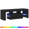 vidaXL TV-kast 120 x 35 x 40 cm Zwart Eiken Bewerkt hout