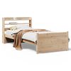 vidaXL Bedframe met hoofdbord massief grenenhout 90x200 cm