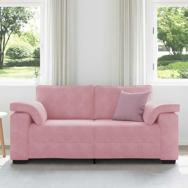 vidaXL Loveseat Sofa Roze 140 cm Fluweel