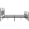 vidaXL Bedframe met hoofd- en voeteneinde metaal zwart 200x200 cm