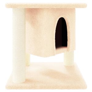 vidaXL Kattenmeubel met sisal krabpalen 37 cm cr&egrave;mekleurig