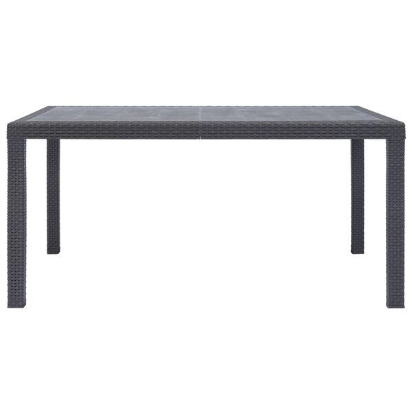 vidaXL Tuintafel 150x90x72 cm rattan-look kunststof bruin