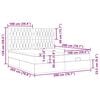 vidaXL Ottoman bed met matrassen 200x200cm stof taupe