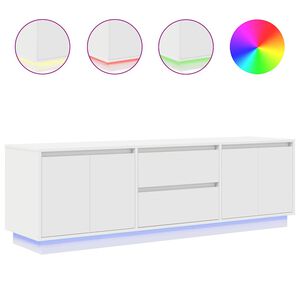 vidaXL Tv-meubel met LED-verlichting 160,5x41x50 cm wit