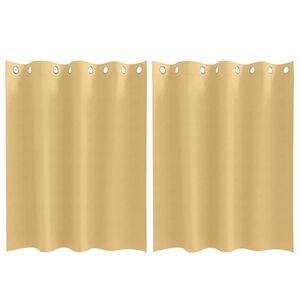 vidaXL Zwart-out Gordijnen met Ringen 2 pcs Beige 140 x 140 cm