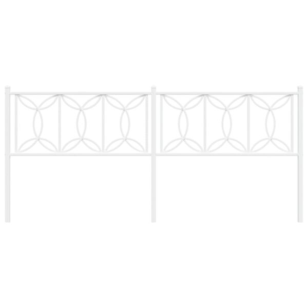 vidaXL Hoofdbord 200 cm metaal wit