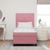 vidaXL Boxspringbed met matras met hoofdeinde Roze 100 x 200 cm Stof