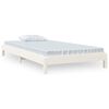 vidaXL Bed stapelbaar 90x190 cm massief grenenhout wit