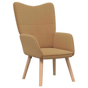 vidaXL Fauteuil Beige 62 x 67 x 95,5 cm Sherpa Stof