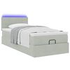 vidaXL Ottoman bed met matras en LED's 100x200 cm fluweel lichtgrijs