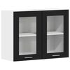 vidaXL Hangkast Lyon Zwart Eiken 80 x 31 x 60 cm Bewerkt hout