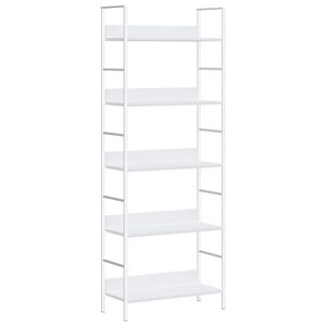vidaXL Boekenkast met 5 schappen 60x27,6x158,5 cm bewerkt hout wit