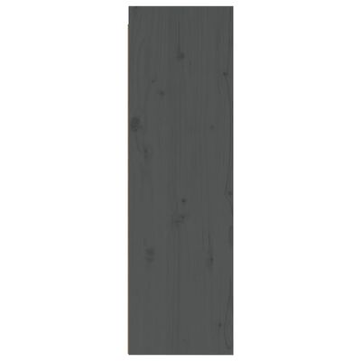 vidaXL Wandkasten 2 st 30x30x100 cm massief grenenhout grijs